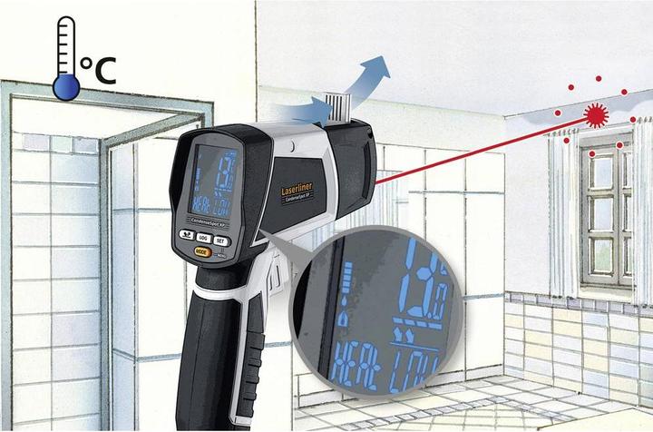 Actual product image Laserliner Humidity meter (hygrometer) CondenseSpot XP (-40 to 800 HR 30:1BLE)