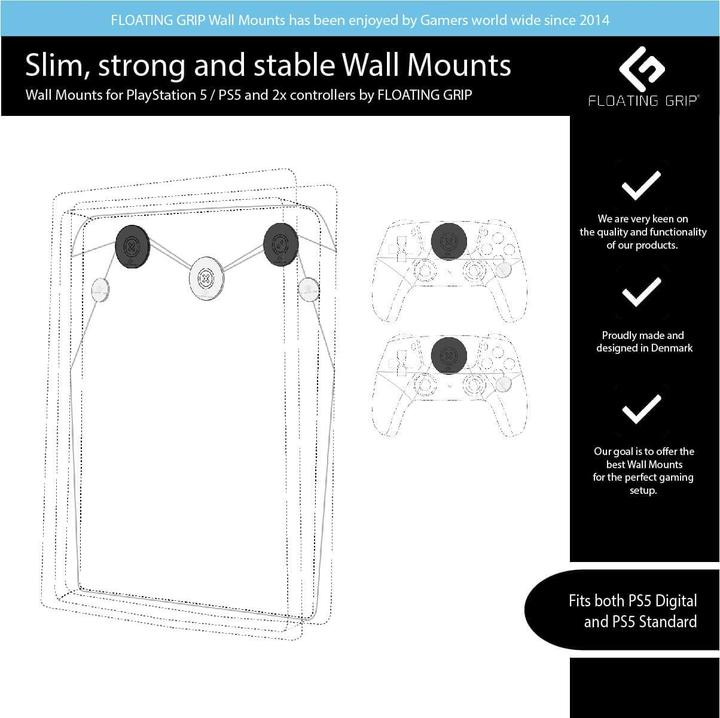 Produktbild Floating Grip Wall Mounts (PS5)