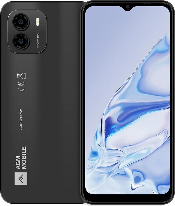 Produktbild AGM NOTE N1 8/128GB DARK GREY (128 GB, Schwarz, 6.50", Dual SIM, 50 Mpx, 4G)