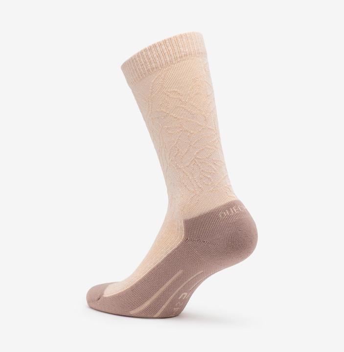 Produktbild Quechua Wandersocken hoch Lyocell & Leinen 2 Paar Hike 100 Lime & Flore (35)