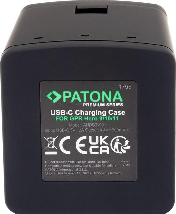 Actual product image Patona Batteries Replacement Triple Charger USB (GoPro Hero 9, Hero 11, Hero 10, Hero 12)