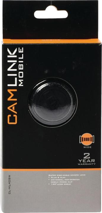Actual product image Camlink CL-ML40SW Super wide-angle lens for mobile phones, 140 degrees (Metal)