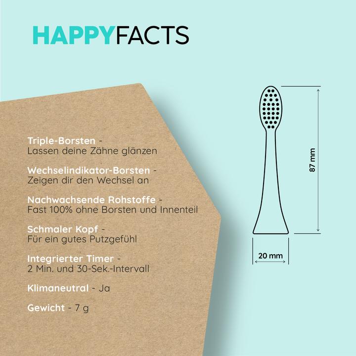 Immagine prodotto happybrush ECO VIBE 3 spazzole con attacco Ocean (3 x)
