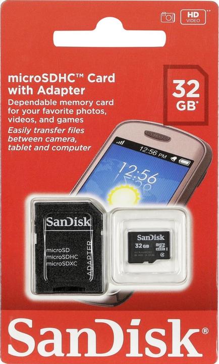 Actual product image SanDisk microSDHC (32 GB, microSDHC)