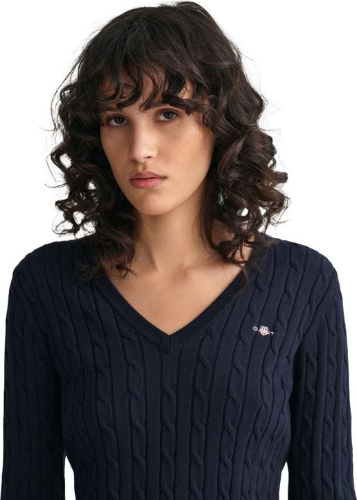 Image du produit GANT Stretch Cotton Cable V-Neck (L)