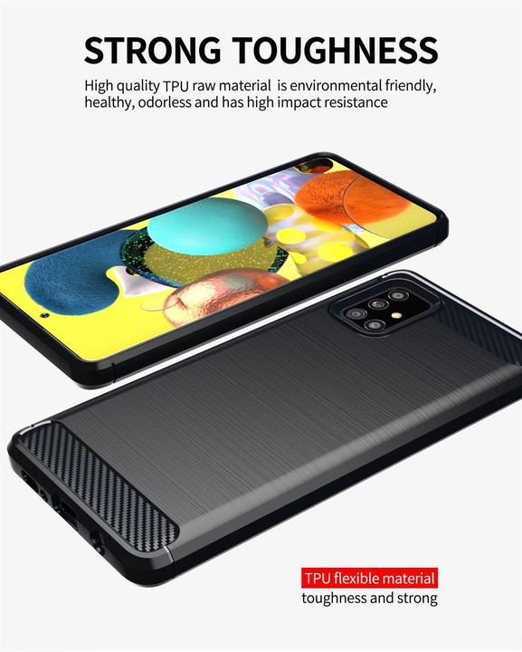 Actual product image Cadorabo TPU Ultra Slim carbon stainless steel Combi Cover (Samsung Galaxy M40s)