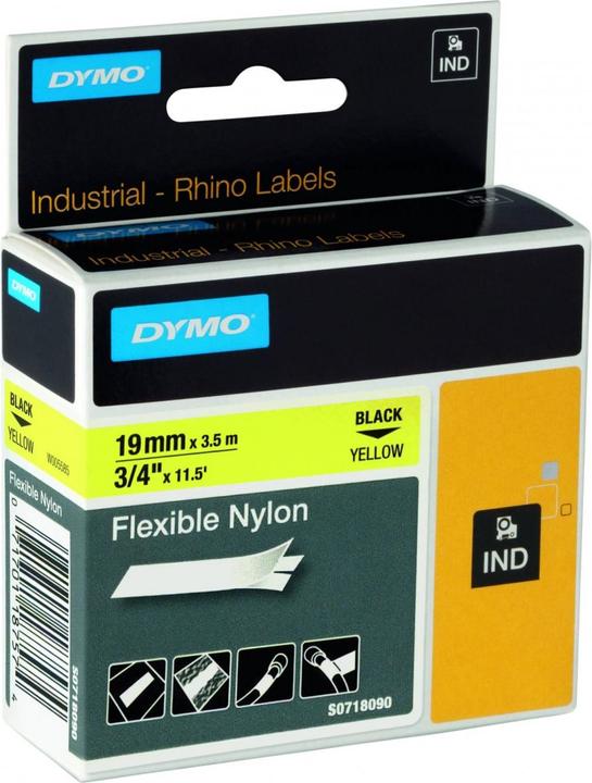Dymo Schriftband (18491) Black Yellow (S0718090) (1.90 cm, Gelb)