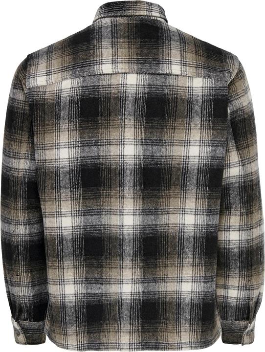 Produktbild Only & Sons Onsbaz Ovr Pkt Brush Check Ls Shirt Blue (L)