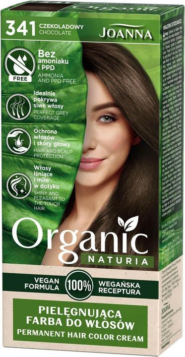Joanna Naturia Organic caring hair dye without ammonia and PPD 341 Chocolate (341 Chocolate)