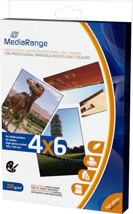 Produktbild MediaRange Hochglänzend (220 g/m², 10 x 15 cm, 50 x)