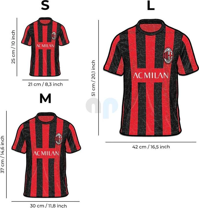 Actual product image Iconic AC Milan - Jersey - Wooden Puzzle Size S (150 pieces) (150 pieces)