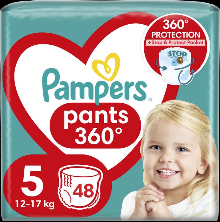 Actual product image Pampers Pants Diapers-Pants, Size 5, 48 Diapers, 12kg-17kg (Size 5, Pack, 48 Piece)