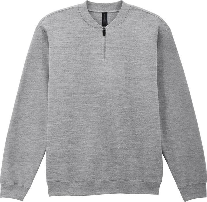 Actual product image Gildan Unisex Adult Softstyle Midweight Quarter Zip Sweatshirt (L)