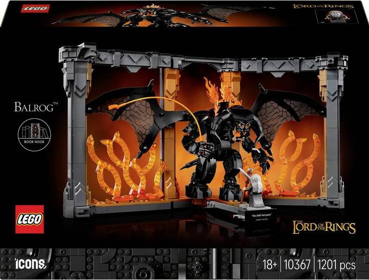 Produktbild LEGO ICONS Der Herr der Ringe: Balrog Bücherstütze (10367, LEGO Icons)