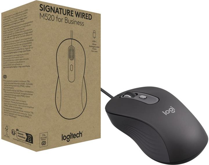 Actual product image Logitech LOGI Wired Mouse M520 for Business, Wired Mouse (Cable)