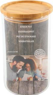 Actual product image NoName Storage tin 10x17.5 cm stackable bamboo lid (1 l)