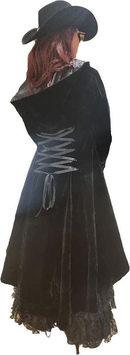 Produktbild Fasnachts-Bazar Damen Fantasy Mantel, Samt mit Kapuze (3XL)