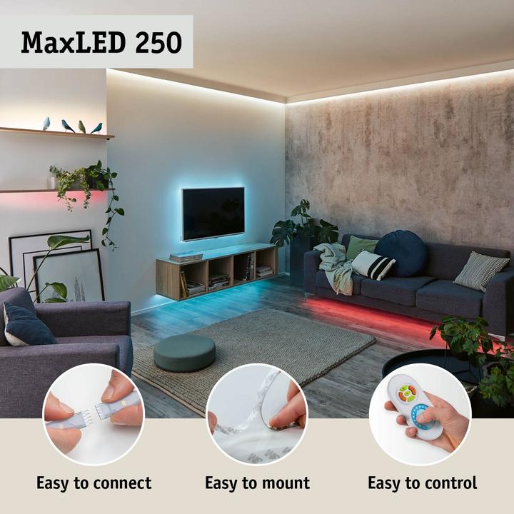 Actual product image Paulmann MaxLED 250 Stripe Set (Daylight, 150 cm, Indoor)