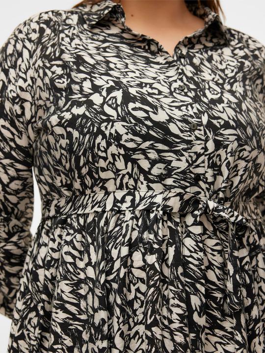 Produktbild Vero Moda Normal geschnitten Hemdkragen Curve Nicht verstellbare Bündchen Weite Ärmel Kurzes Kleid Kleid (52)
