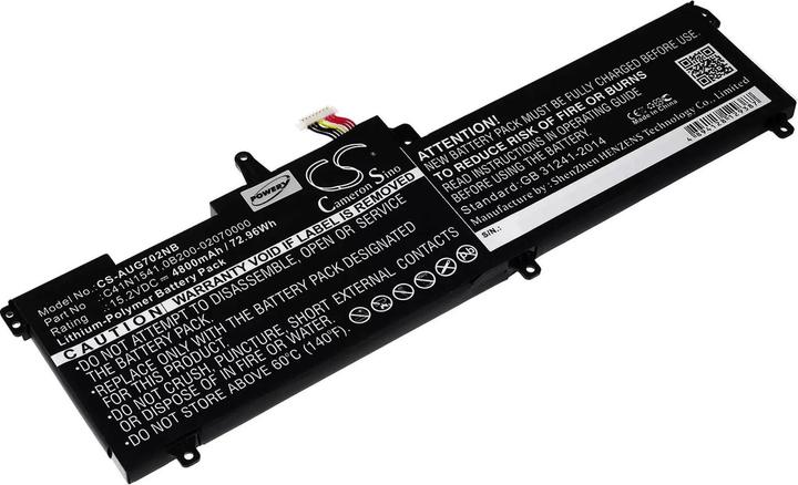 Produktbild AccuCell Akku für Laptop Asus GL702 / GL702V / Typ C41N1541 - 15,2V - 4800 mAh (4800 mAh)