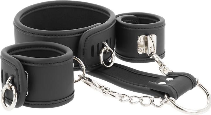 Produktbild Fetish submissive Fessel-Set aus Hals- und Handfessel aus veganem Leder