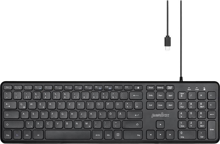 Actual product image Perixx PERIBOARD-210, DE, wired, silent keys, black (US, Cable)