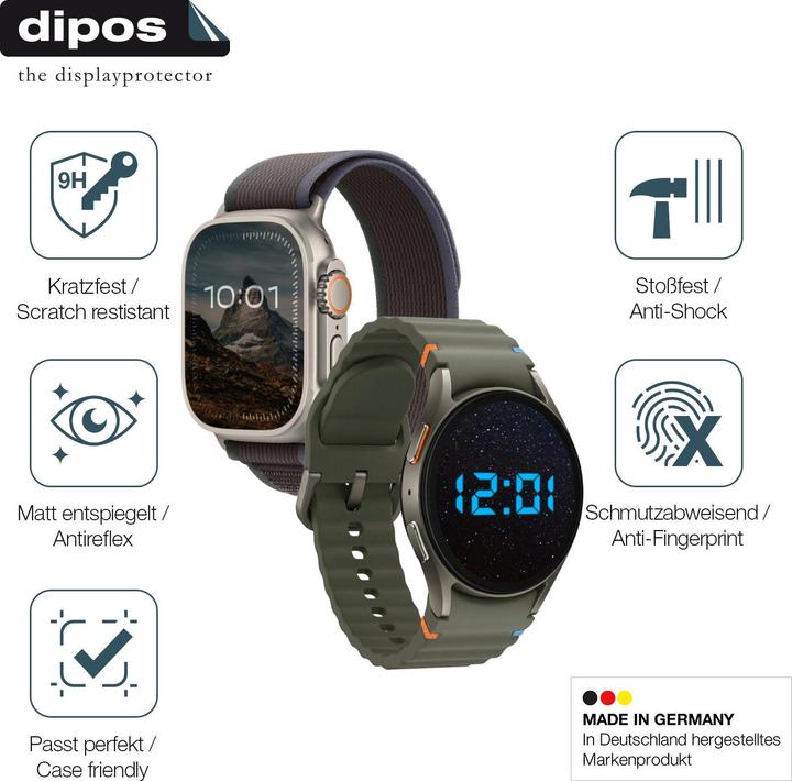 Produktbild Dipos Anti-Shock Displayschutz Matt 9H