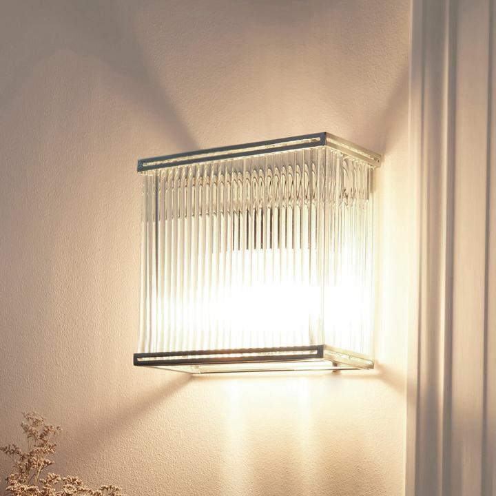 Image du produit Loberon Applique murale Crayton argent/clair (E27)