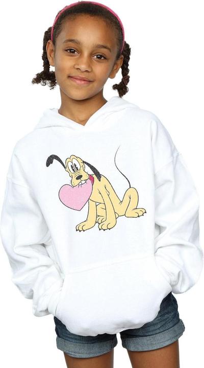 Actual product image Disney Girls Pluto Love Heart Hoodie (128)