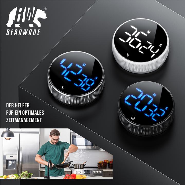 Actual product image Bearware Küchentimer digital, Küchenwecker, Eieruhr, Countdown, Display, magnetisch, Kurzzeitimer, Küchenuhr