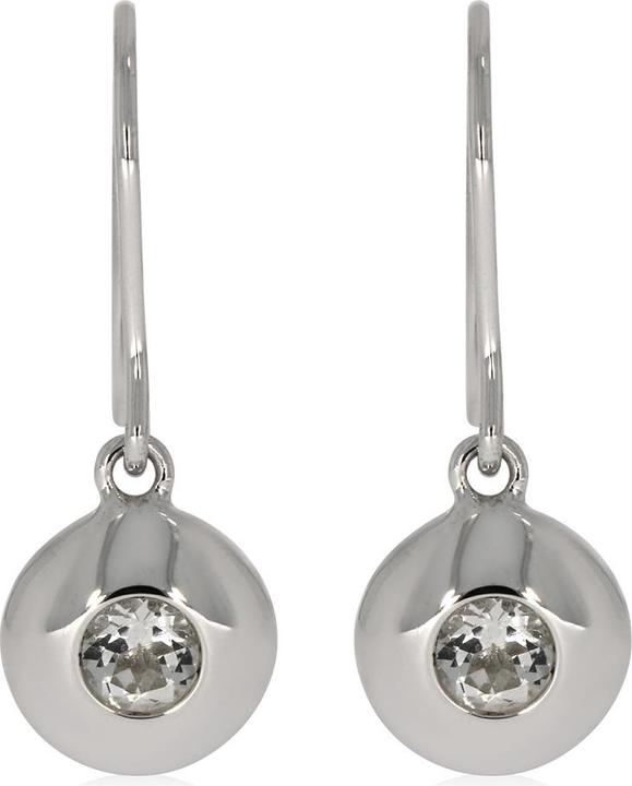 Actual product image Xen Earrings with white topaz approx. 0.6 ct. rhodium-plated (925 Sterling silver)