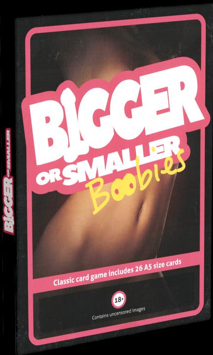 Actual product image Play Wiv Me "Bigger or Smaller: Boobies" - Funny card game for adults, 26 cards (Deck of cards, English)