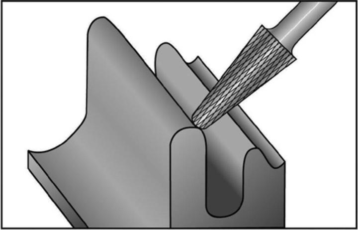 Actual product image Ruko HM burrs shape L round taper