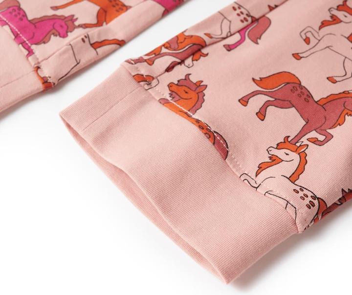 Produktbild VidaXL Kinderpyjama mit Langen Ärmeln Hellrosa 104,Material: 95 (104)