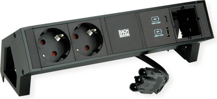 Image du produit Bachmann DESK2 2xCEE7/3 1xUSB A&C 22W (2 x, TPS18, 0.20 m)