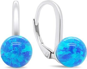 Brilio Silver - Fashion silver earrings with synthetic opals EA414WB