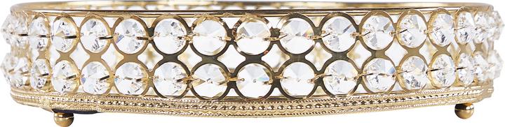 Image du produit Beliani Plateau décoratif verre / fer effet miroir ø 25 cm or VATAN