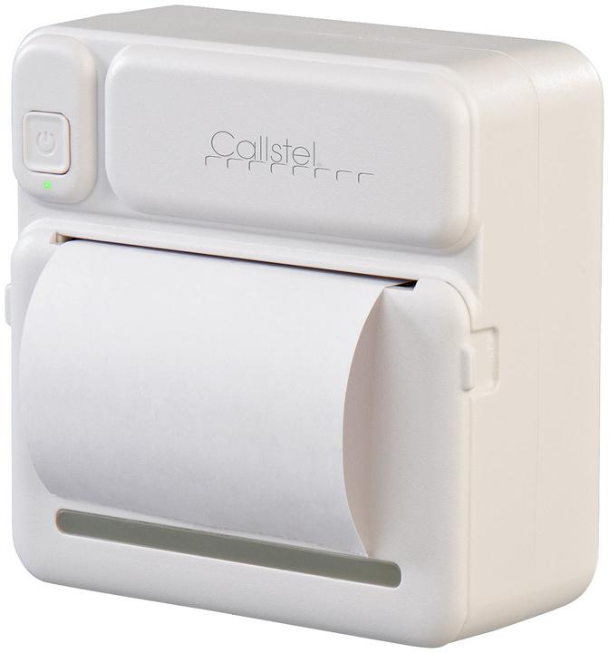 Image du produit Callstel Mini imprimante photo/d'étiquettes thermique mobile sur batterie, App, 200 dpi, BT 5.1 (Noir et blanc)