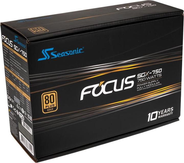 Produktbild Seasonic Netzteil 750W FOCUS-SGX-750 Modular (80+Gold) (750 W)
