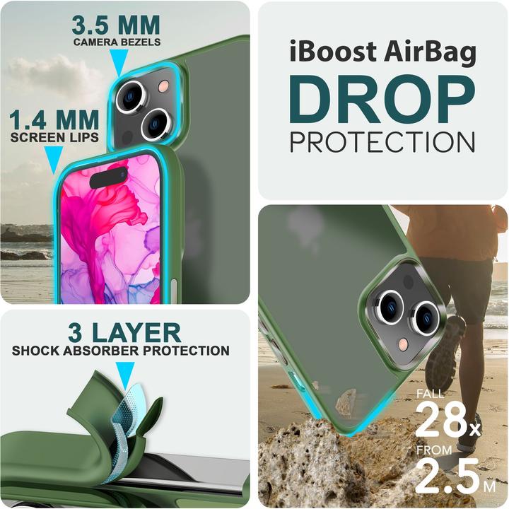 Immagine prodotto Nalia Manica ibrida opaca trasparente smerigliata (Apple iPhone 15 Plus)