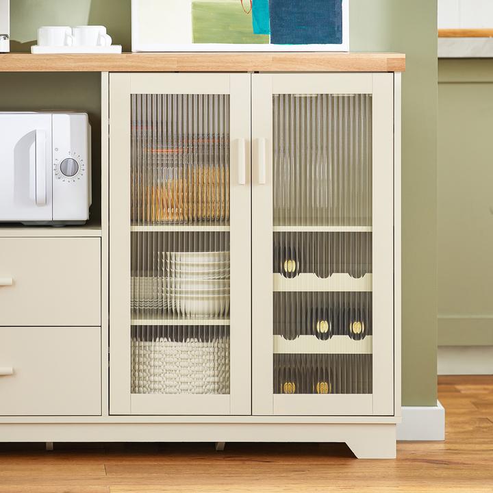 Actual product image SoBuy Sideboard with 2 glass doors (120 x 40 x 90 cm)