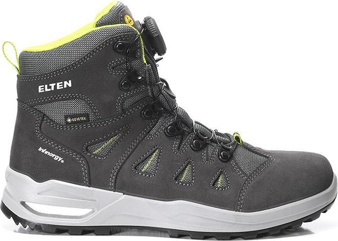 Actual product image Maddox ELTEN professional boots RILEY XXF BOA® GTX grey-lime Mid ESD O2 WR CI Gr. 43 (O2, 43)