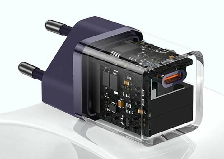 Actual product image Baseus Mini wall charger GaN5 30W (purple) (30 W)