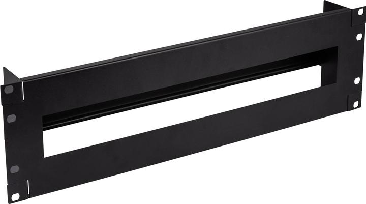 Produktbild InLine 19" Schutzschalterleiste 3HE, mit Hutschiene, schwarz