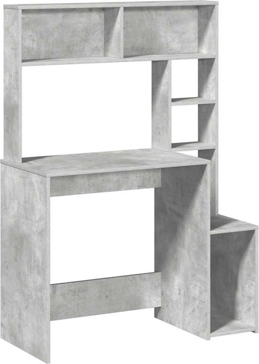 Image du produit VidaXL Bureau avec étagère gris béton 100x45x140 cm Bois composite Bureau (100 x 45 x 140 cm)