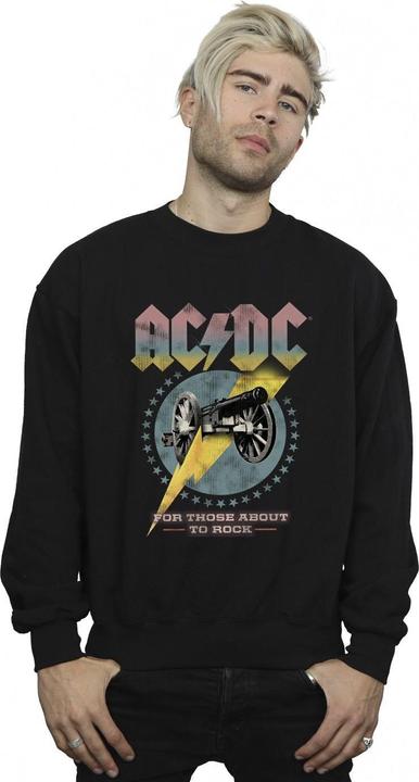 Produktbild AC/DC Mens For Those About To Rock Sweatshirt aus Baumwolle (M)