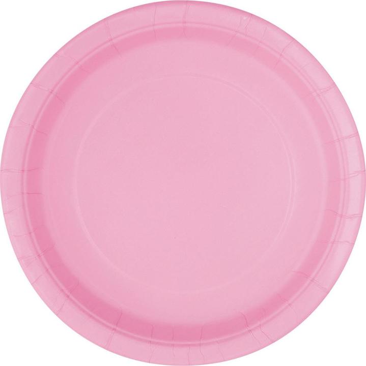 Produktbild Unique Rosa Pappteller 17cm (8Stk) (8 x)