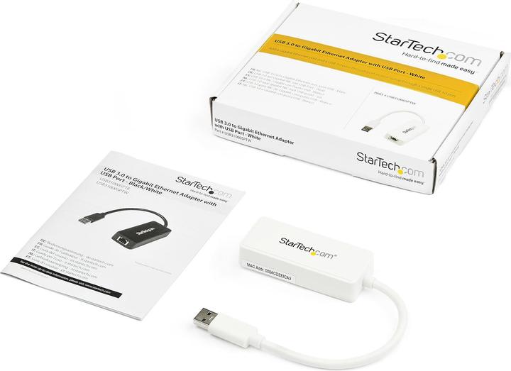 Actual product image StarTech GIGABIT USB 3.0 NIC - WHITE (USB 3.0, RJ45 (1x))