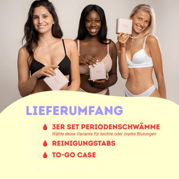 Produktbild Hera Organics Starterkit Menstruationsschwämme (3 x, M)