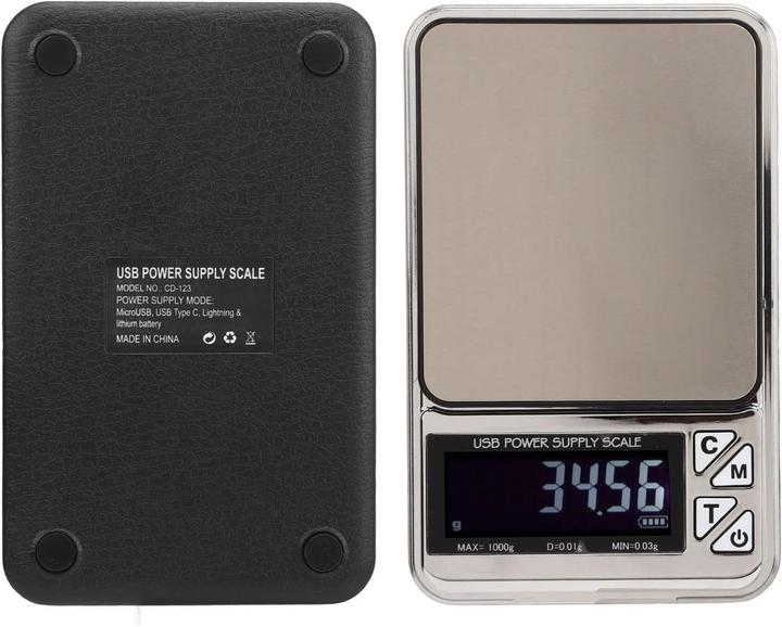 Produktbild Swissdetector Tragbare elektrische Waage Aufladbar durch USB - 0,01 X 1000g